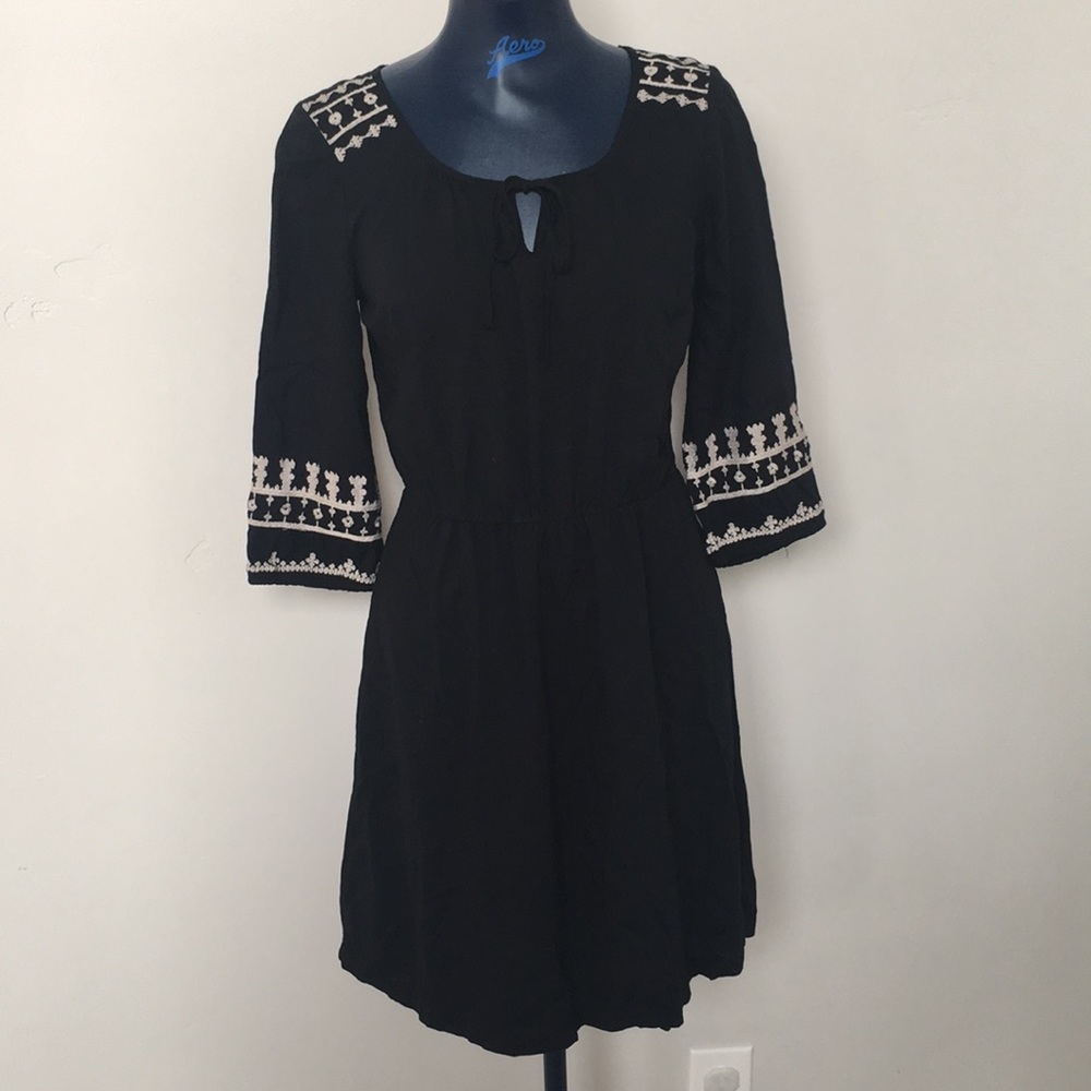 Old navy embroidered black dress